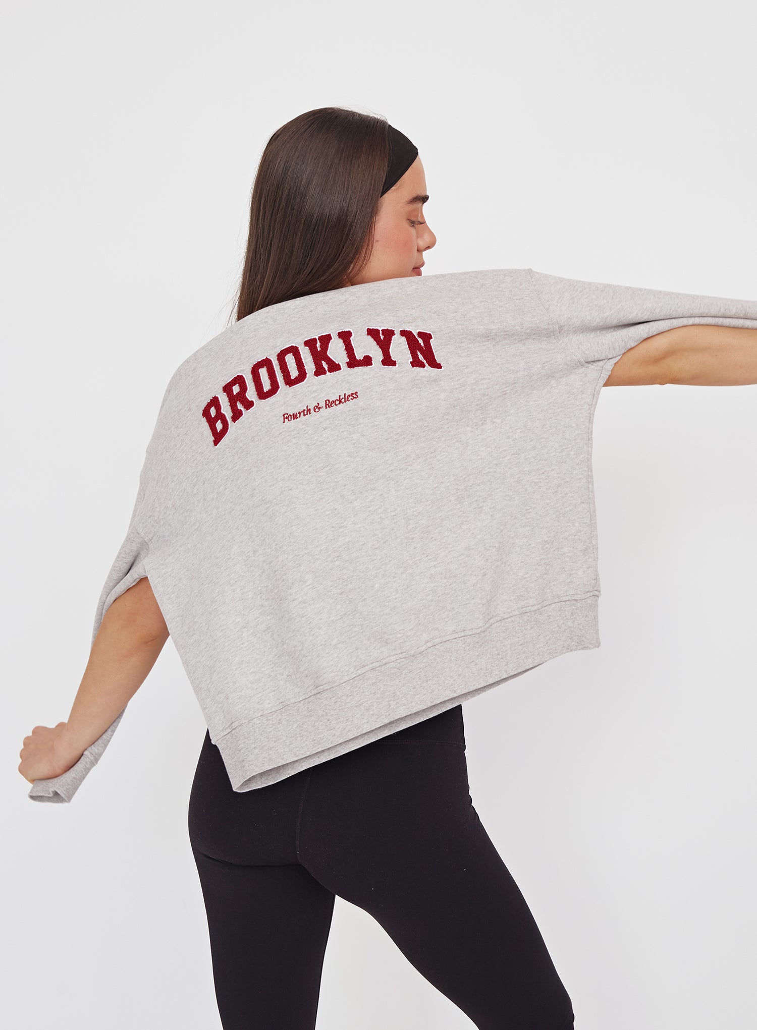 Grey Marl Brooklyn Oversized Hoodie